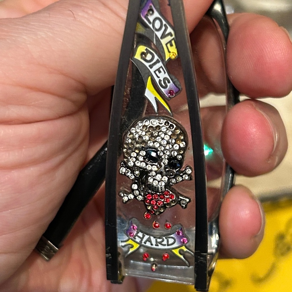 Ed Hardy vintage (16 yr old) rare glasses frames. Prescription lenses. Free item